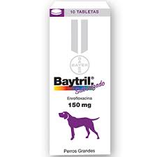 Baytril saborizado 150 mg Blister x 10 tab