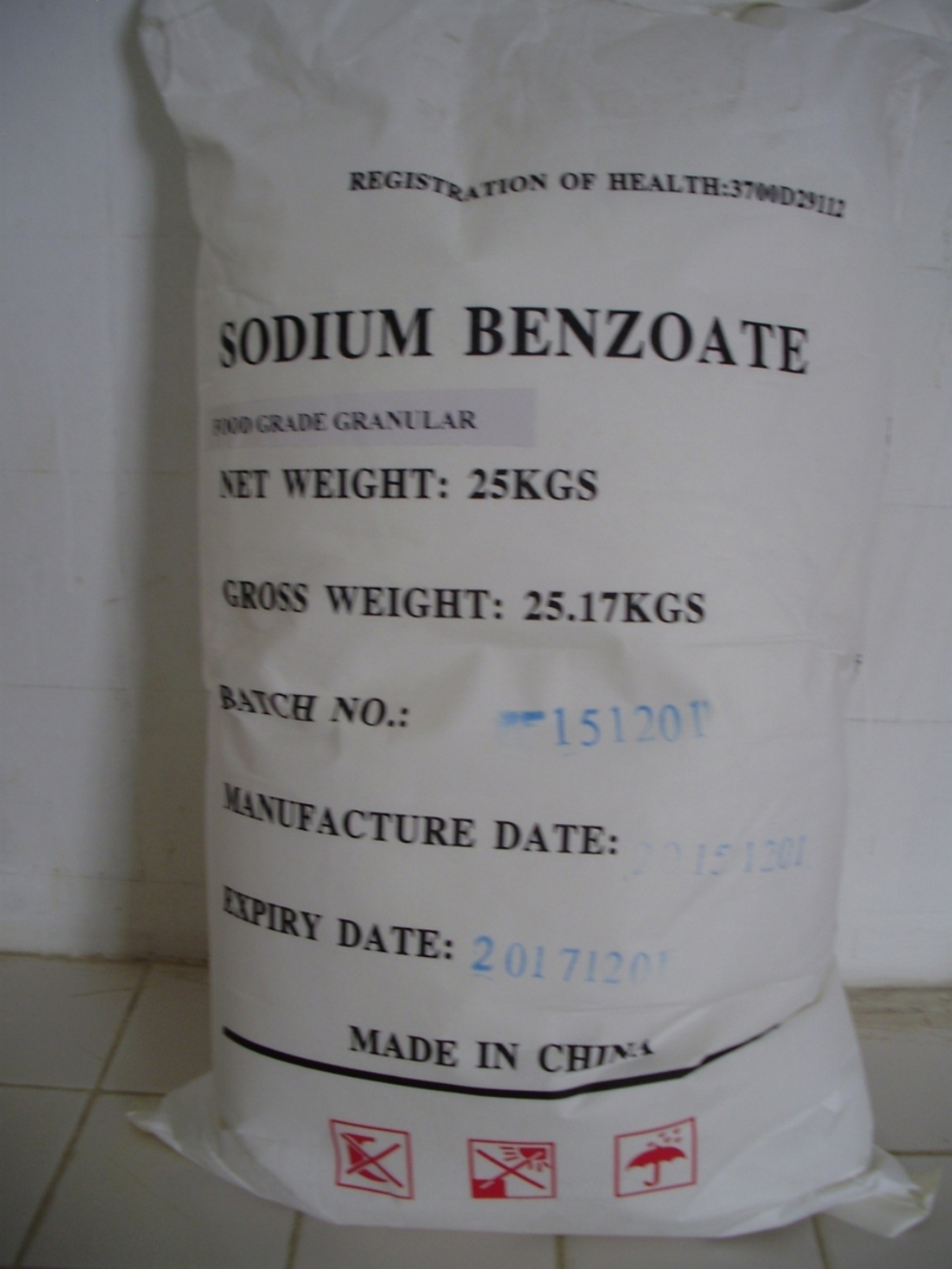 Benzoato de Sodio TENGLONG saco x 25 kg