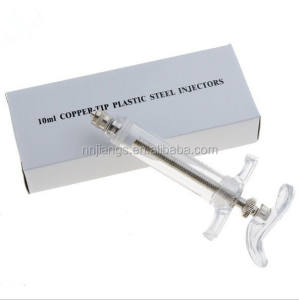 Jeringa reusable fibra de vidrio con regulador de metal TPX x 10 mL
