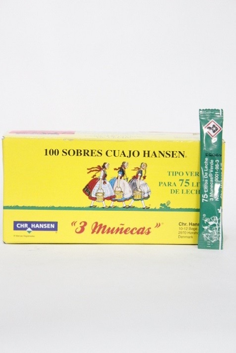 Cuajo hansen tipo verde x unidad