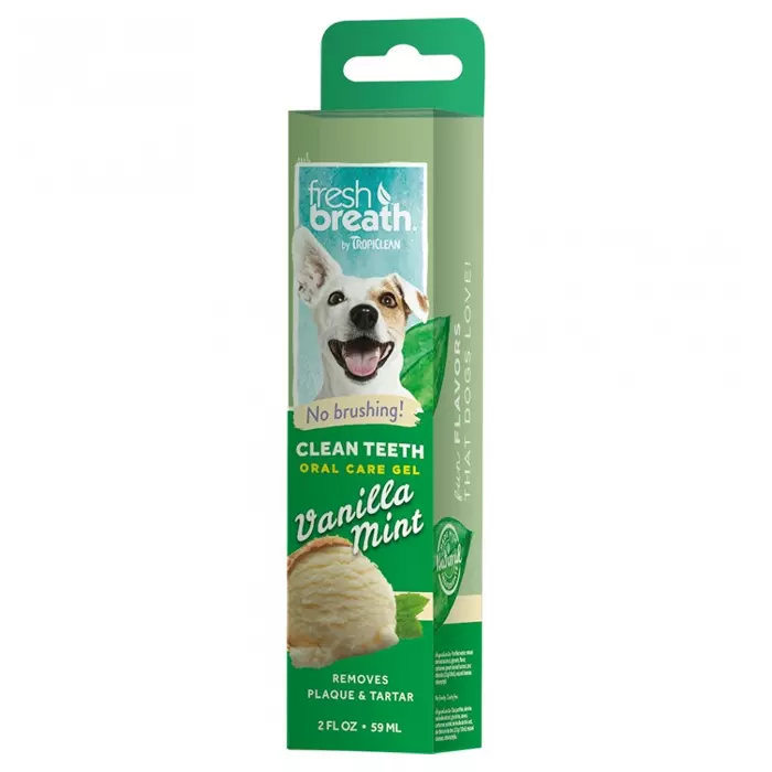 Gel dental para perros sabor vainillamenta frasco x 59 mL
