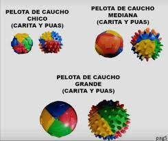 Pelota pequeña de jebe con cascabel con o sin púas (118552) x unidad