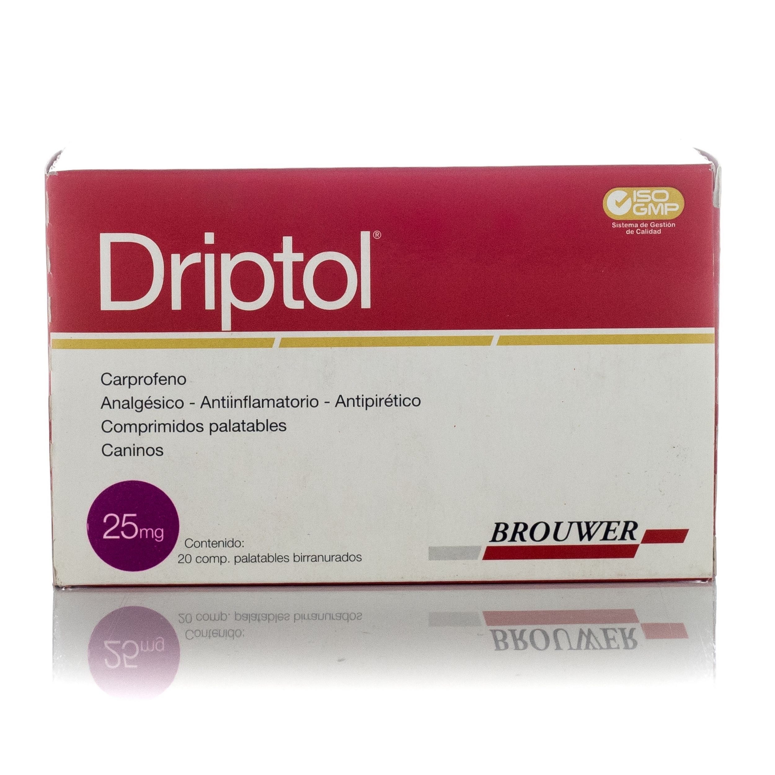 Driptol 25 mg (carprofeno) caja x 20 comprimidos