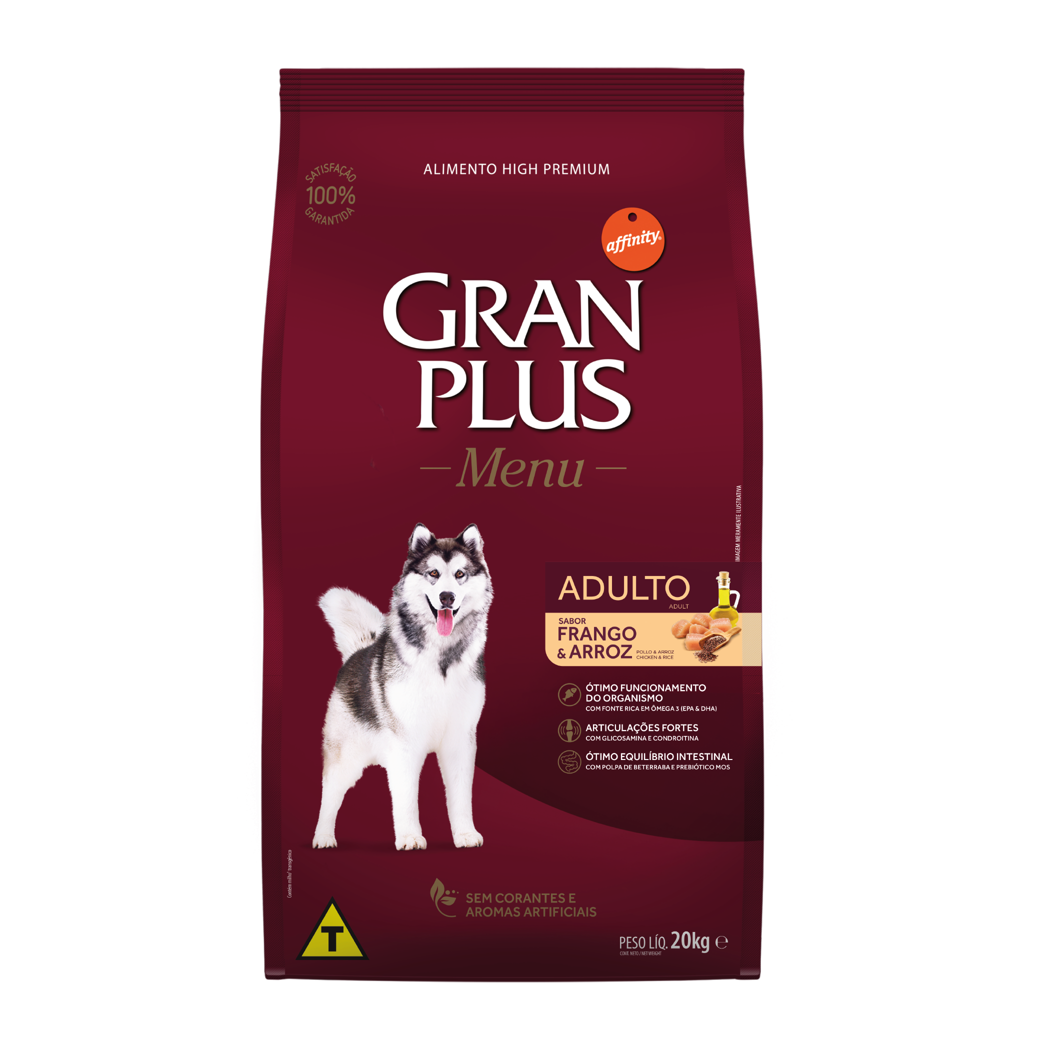 Gran Plus Adulto Frango y arroz saco x 20 kg