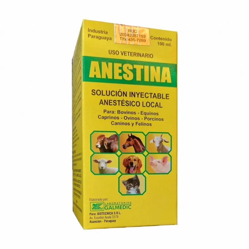 Anestina (lidocaina) frasco x 100 mL