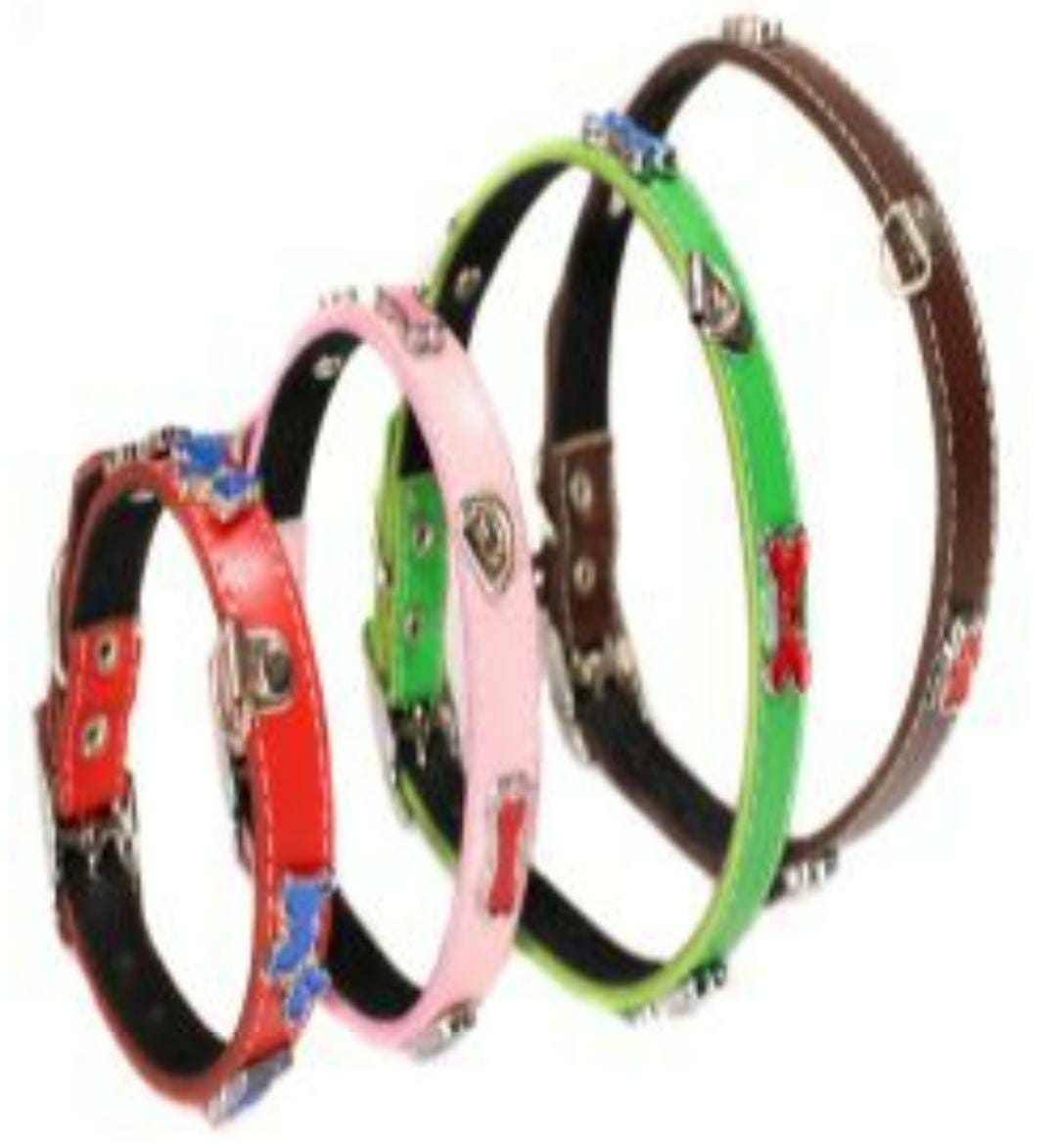 Collar de cuero con adorno T-1 (6934394425627) x unidad