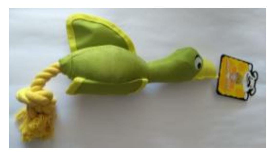 Juguete pato peluche con soga (P5509) x unidad