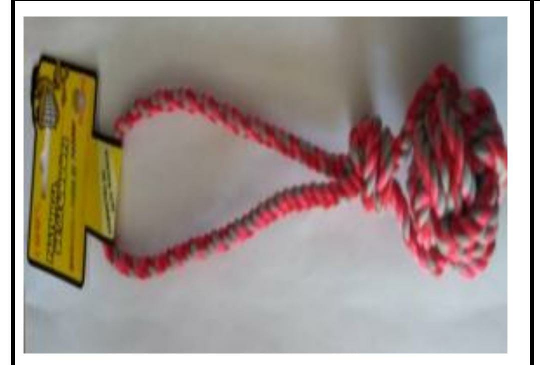 Juguete pelota de soga  con jalador de soga (C5058) x unidad