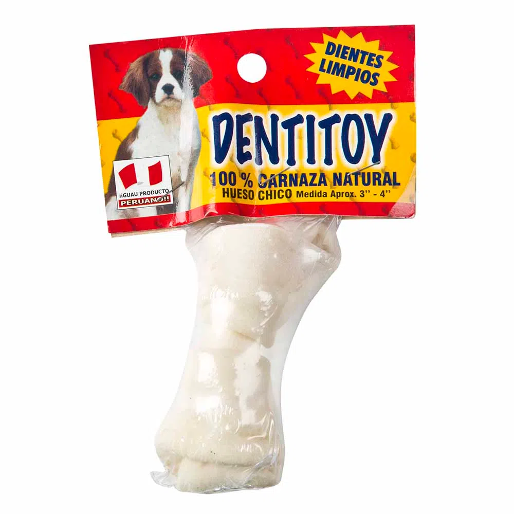 Hueso de carnaza chico 10 cm x unidad