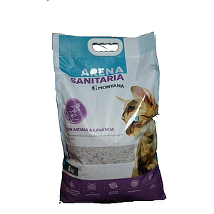 Arena Sanitaria Montana Aroma Lavanda bolsa x 8 kg