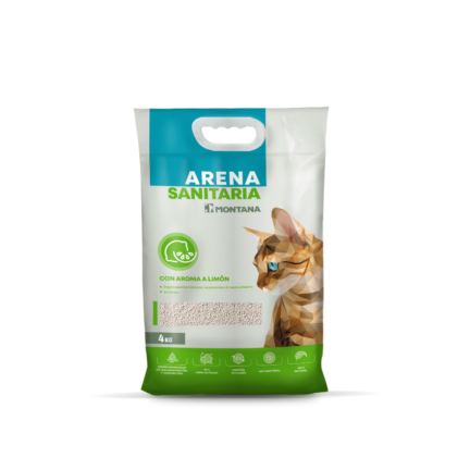 Arena Sanitaria Montana Aroma Limon bolsa x 8 kg