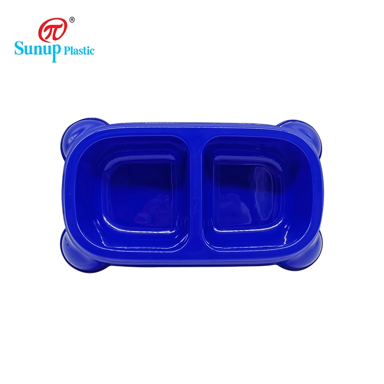 Plato plástico doble con base de jebe (BM-8008) x unidad