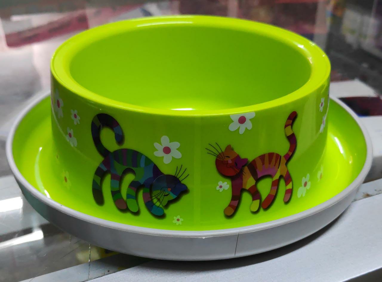 Plato melamine gato verde estampado (5412087012213) x unidad