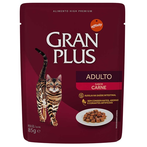 Gran plus sachet Gato adulto carne sobre x 85 g