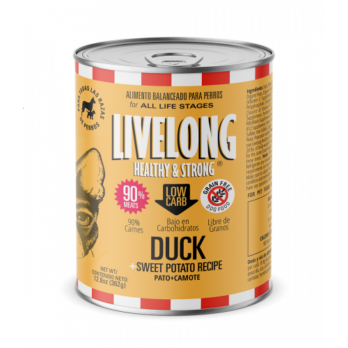 Livelong Pato y camote lata x 362g