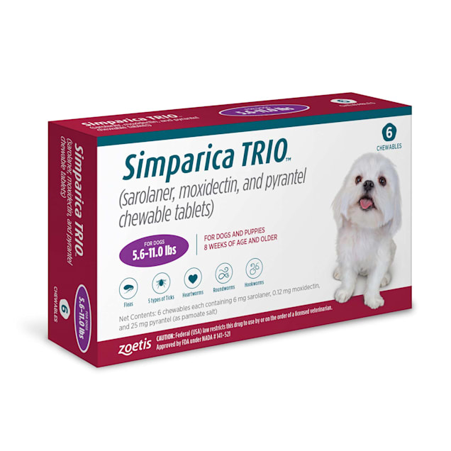 Simparica TRIO (Purple) 2.6-5kg caja x 1 tableta