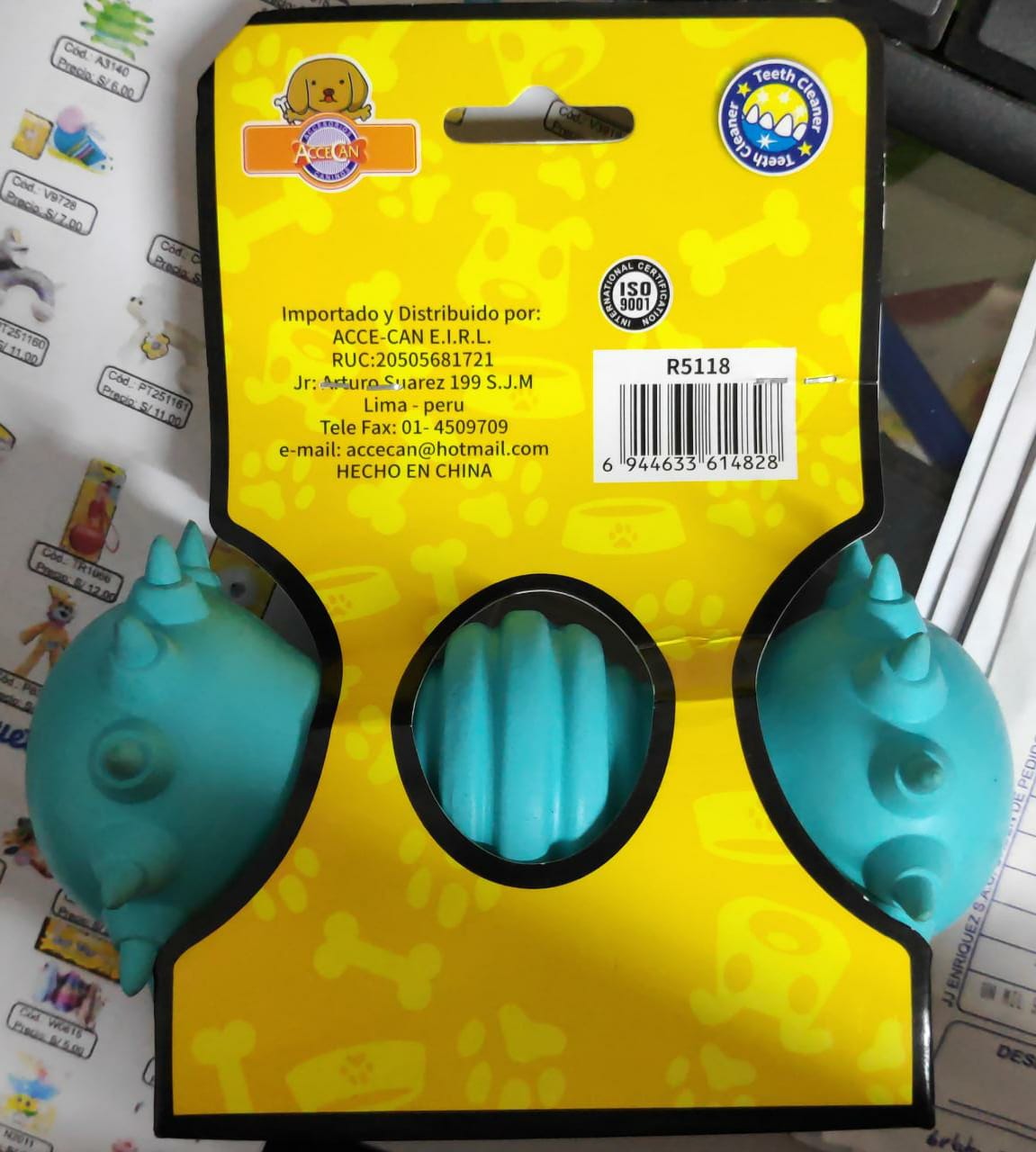 Juguete Mancuerda de goma con comederos (R5118) x unidad