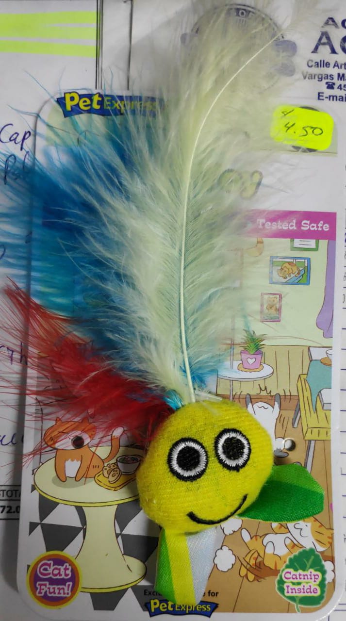 Juguete peluche carita con pluma (N211) x unidad