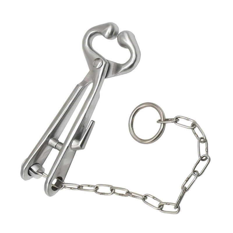 Naricera con cadena de acero inoxidable x unidad