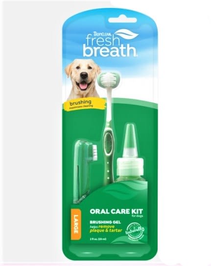 Kit dental para Perros Adultos raza grande Gel + Cepillos x unidad