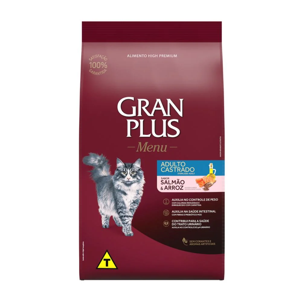 Gran Plus Gato Adulto Castrado Salmon y arroz bolsa x 500 g