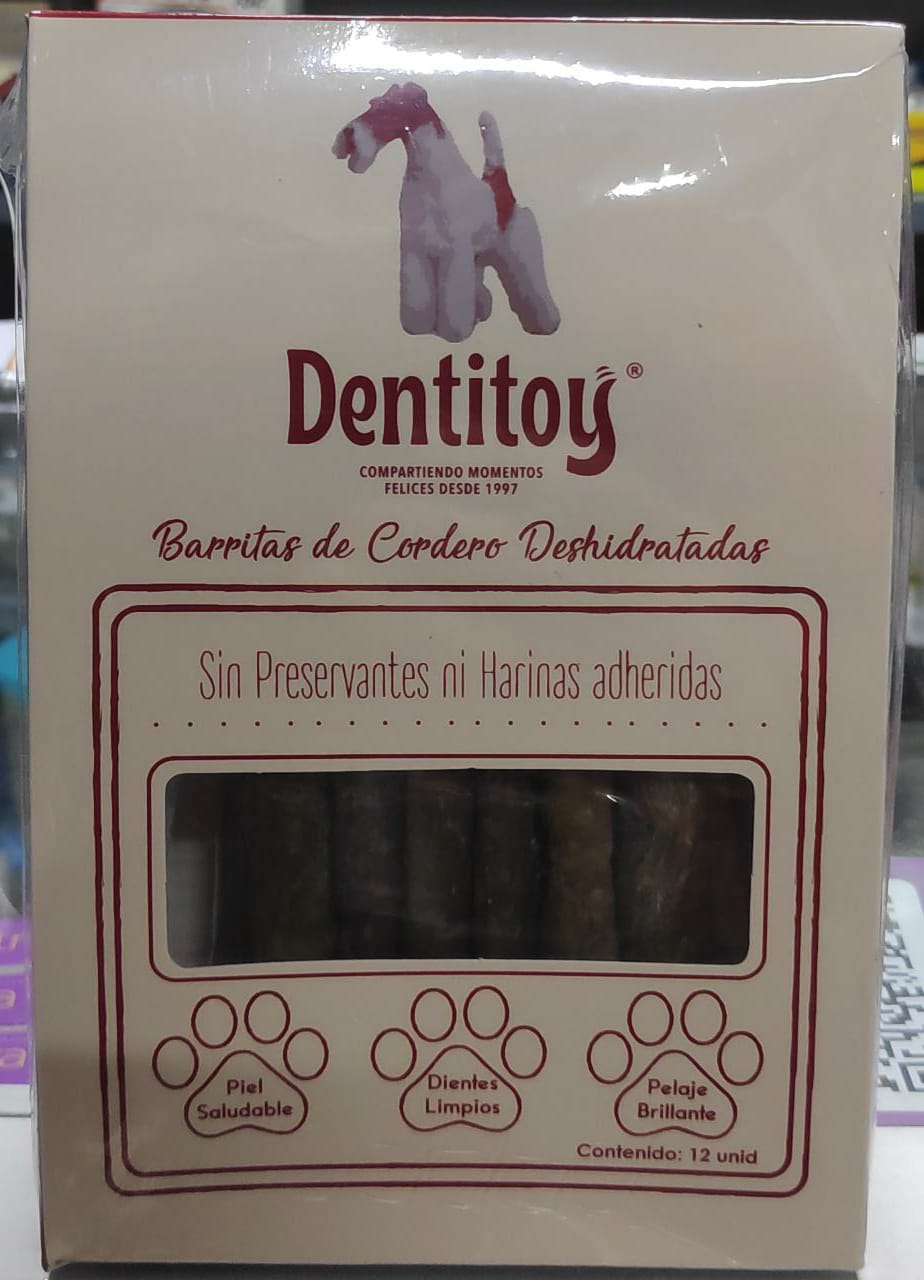 Barritas de carnaza de CORDERO Dentitoy caja x 12 unidades