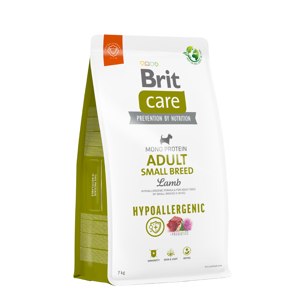Brit Care Dog Hypoallergenic Adult Small Breed Lamb and Rice bolsa x 7 kg