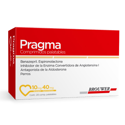 Pragma 10 mg (Benazepril + Espirolactona) caja x 20 comprimidos