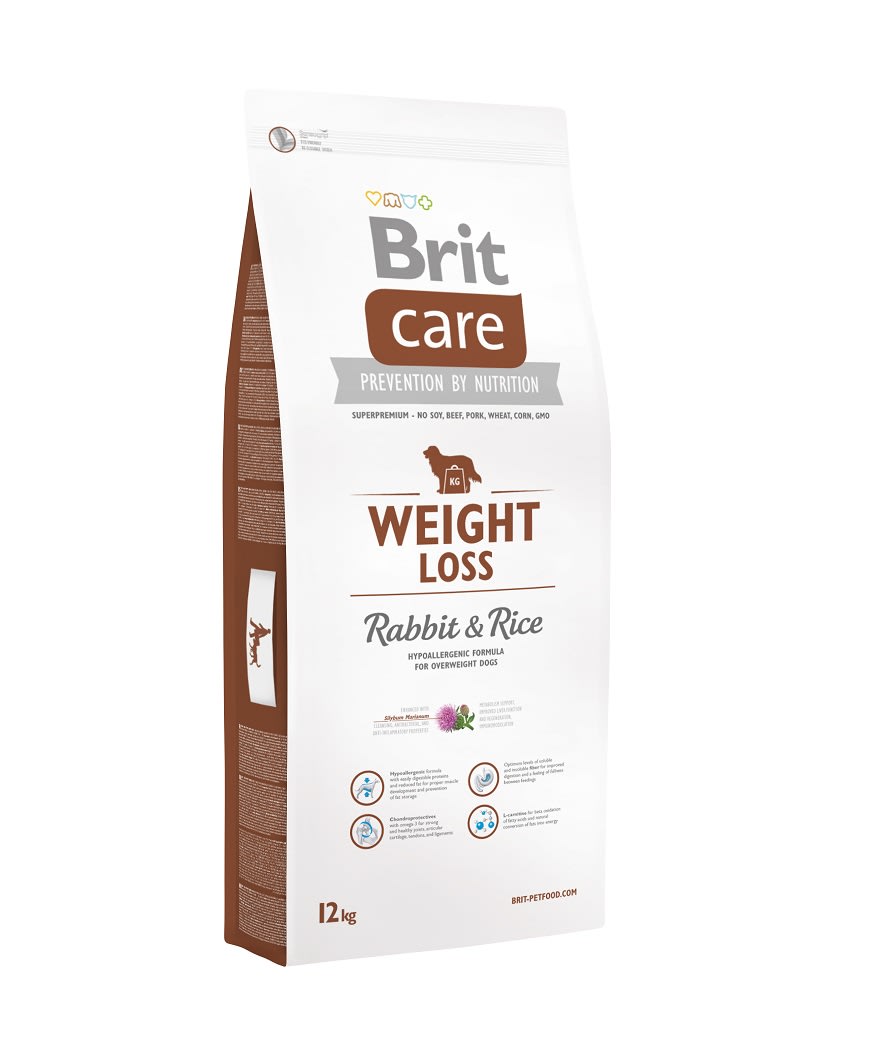 Brit Care Dog Hypoallergenic Weight Loss Rabbit & Rice saco x 12 kg