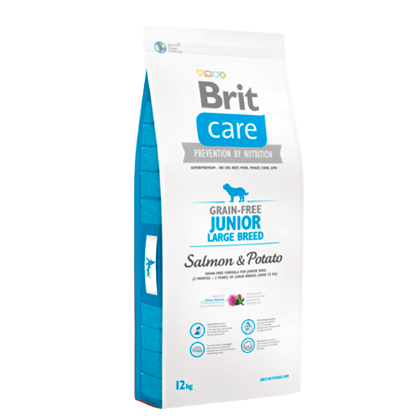 Brit Care Grain-Free Junior Large Breed Salmon y Potato saco x 12 kg