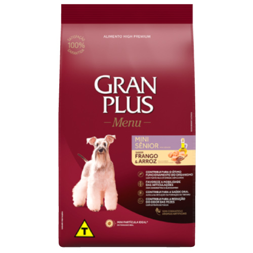 Gran Plus Adulto MNI SENIOR frango y arroz saco x 10 kg