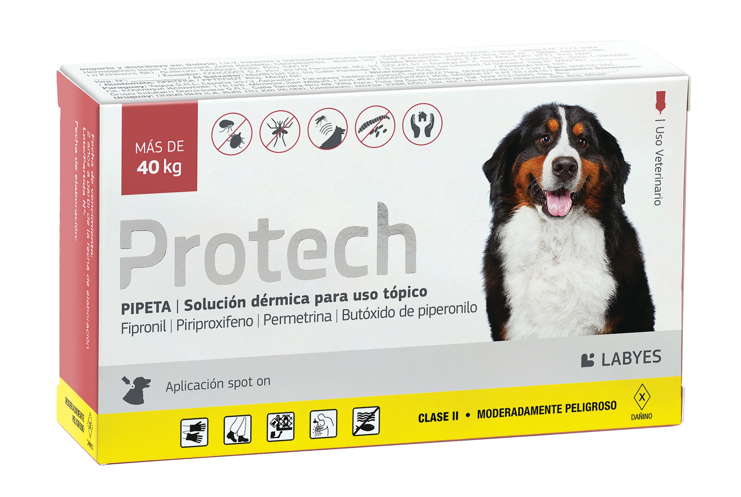 Protech perros pipeta + 40 kg x unidad