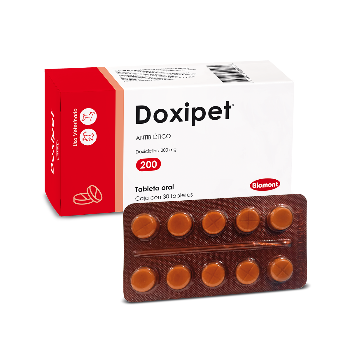 Doxipet 200 (doxiciclina 200mg) caja x 30 unidades