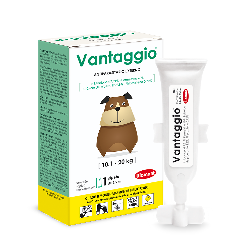 Vantaggio verde (perros 10 -20kg) pipeta x 2.5 mL