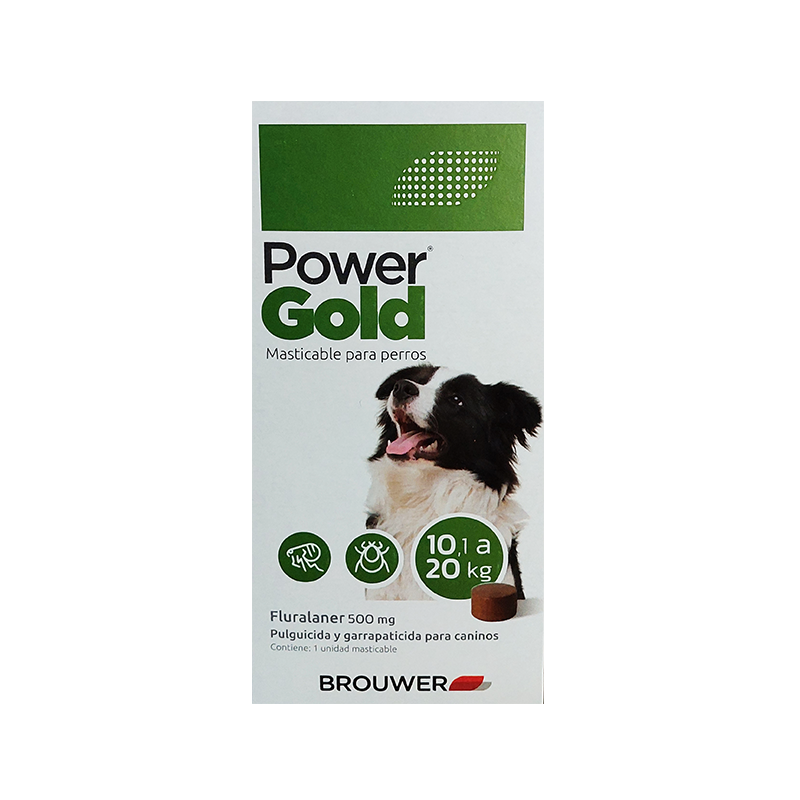 Power GOLD (Fluralaner) 500mg 10.1 - 20kg (verde)