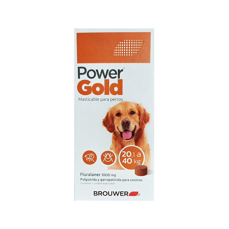 Power GOLD (Fluralaner) 1000mg 20.1 - 40kg (naranja)