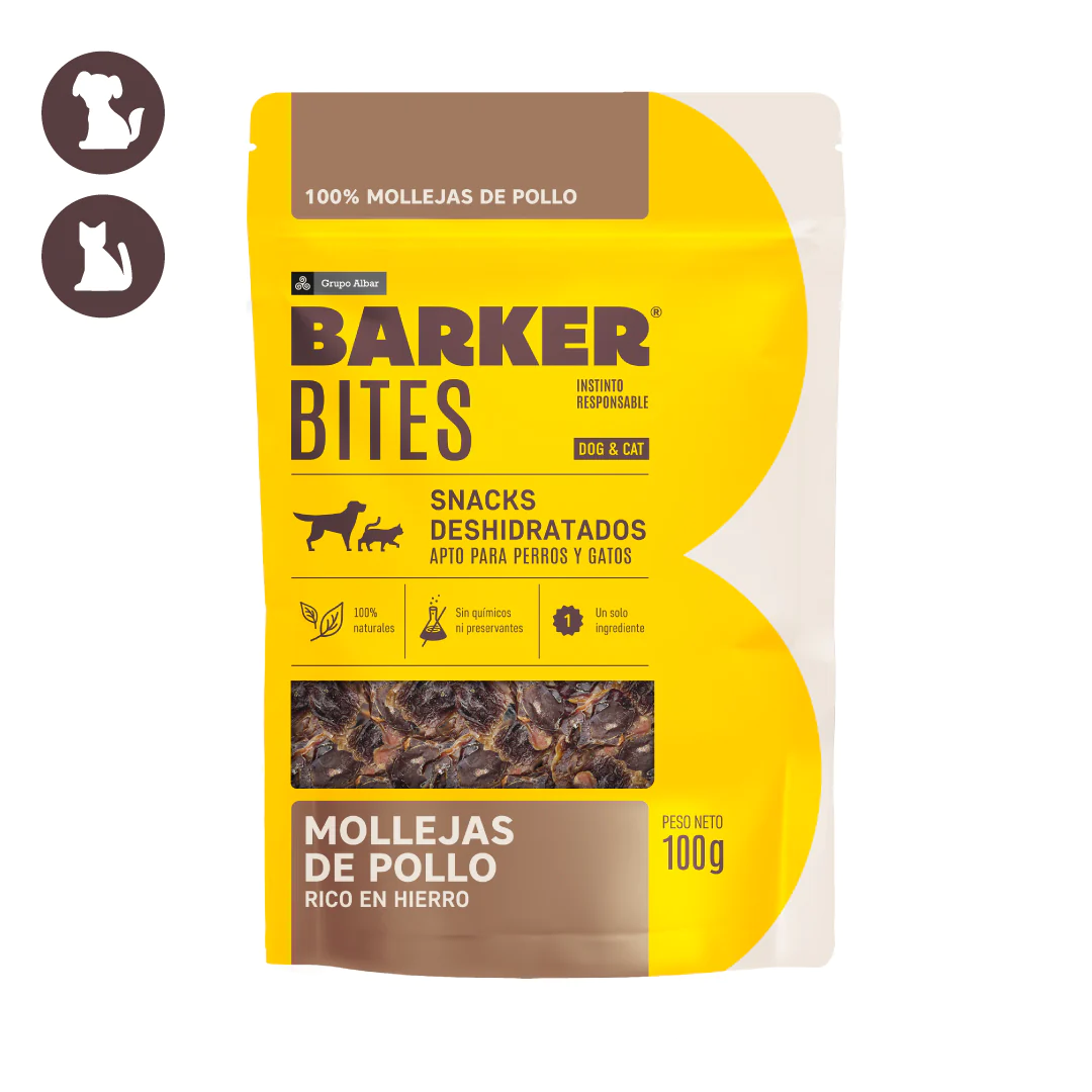 BARKER BITES de molleja de pollo sobre x 100g