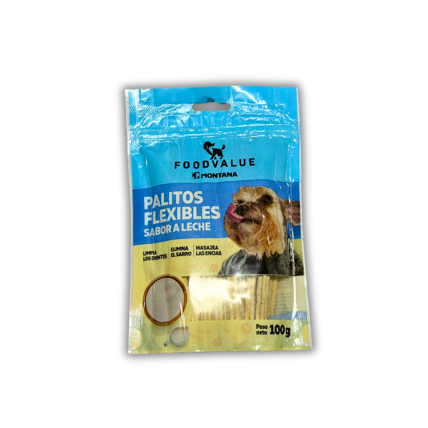 FoodValue Palitos flexibles sabor a Leche sobre x 100 g