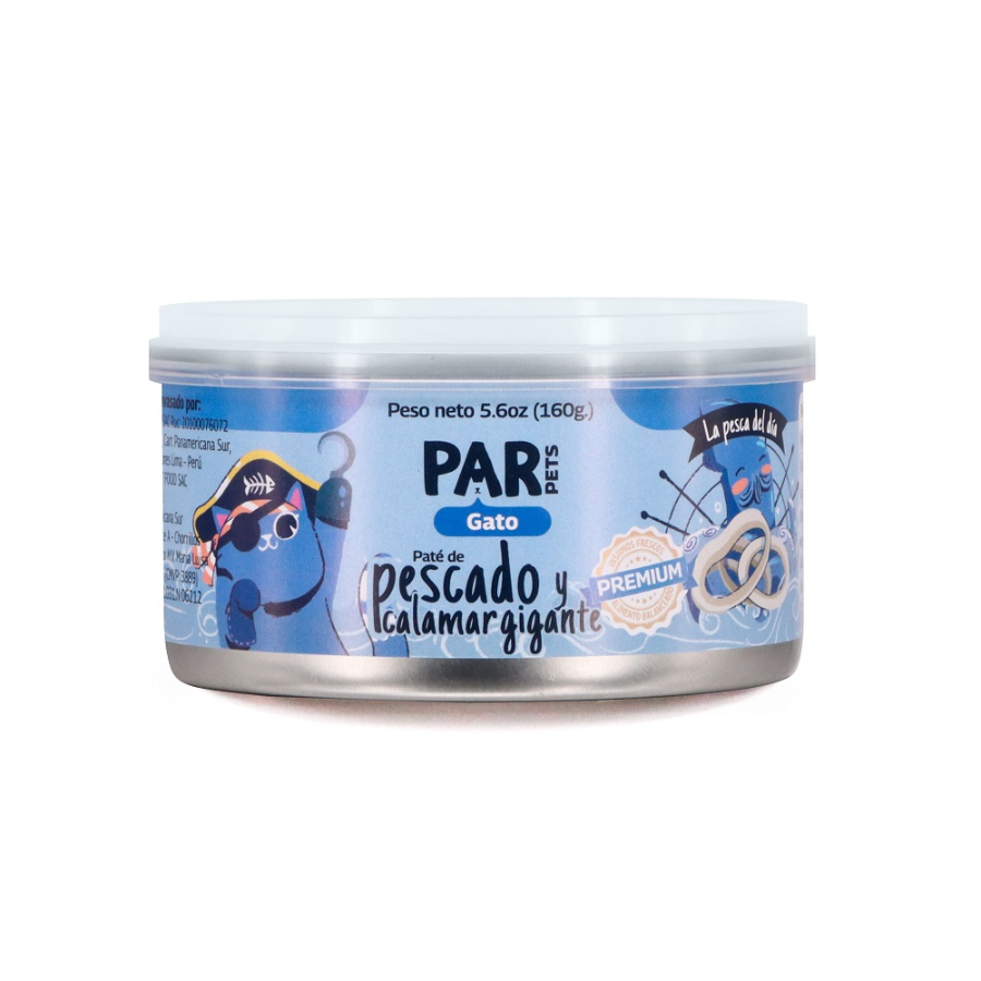 PAR Pets gato pate de calamar gigante lata x 160 g
