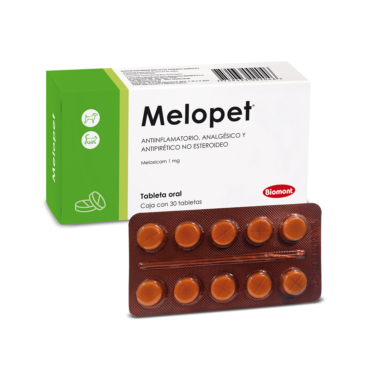 Melopet 4 (meloxicam 4mg) caja x 30 comprimidos