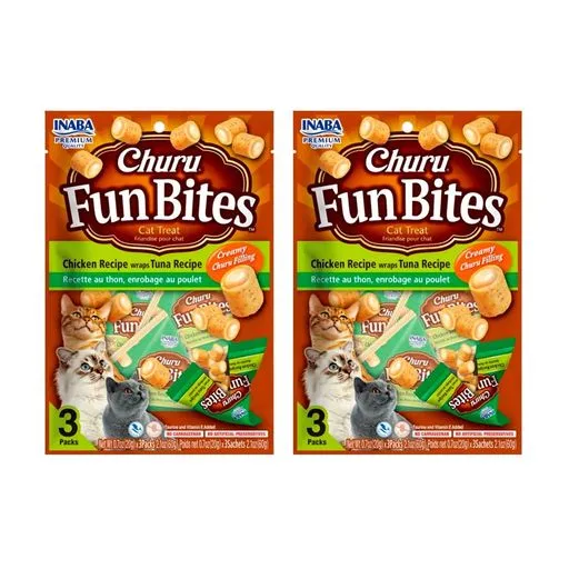 CHURU Fun Bites Cat ChickenTuna Display x 6 Sobres x 3 sachets x 20g