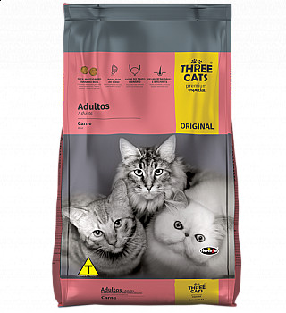 Three Cats Premium Adulto carne bolsa x 500g
