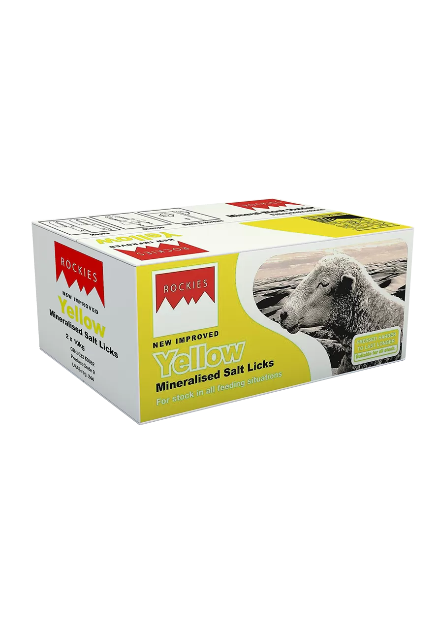 Yellow Rockies (todo tipo de ganado) caja x 2 bloques x 10 kg
