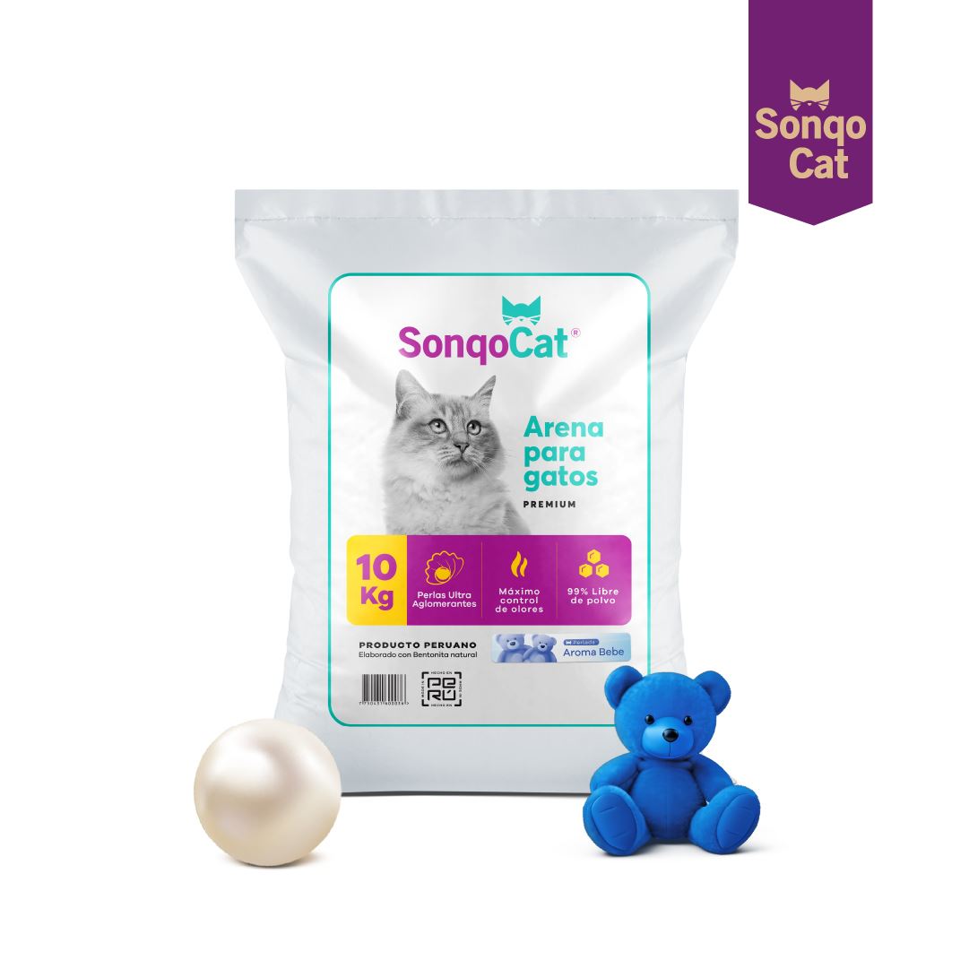 Arena Sanitaria SonQocat PERLADO PREMIUM BEBE bolsa x 10 kg