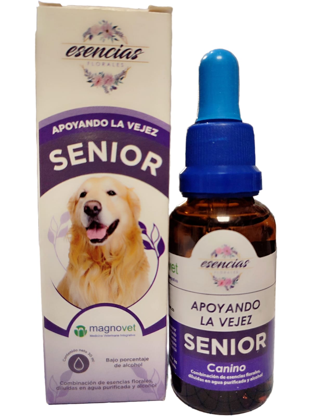 Esencias SENIOR CANINO (flores de bach) gotero x 30 mL