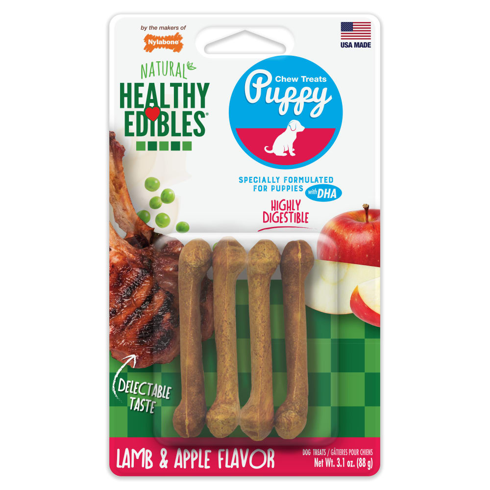 Nylabone Healthy Edibles Puppy Lamb and Apple pack x 4 unidades (88g)