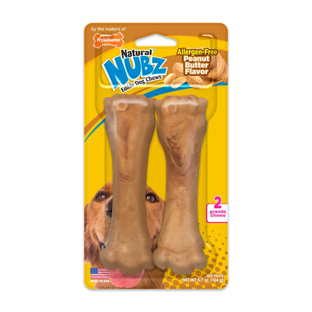 Nylabone Nubz Peanut Butter pack x 2 unidades (164g)
