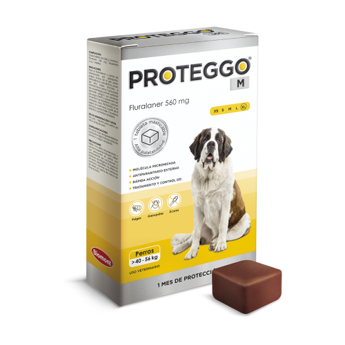 Proteggo M (Fluralaner) 560mg 40-60kg x unidad (amarillo)