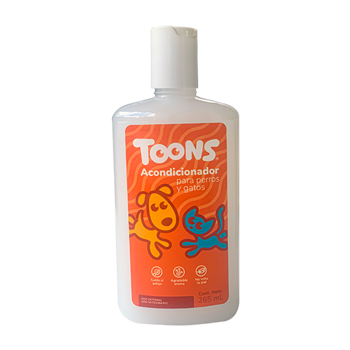 Acondicionador Toons perros y gatos frasco x 265 mL