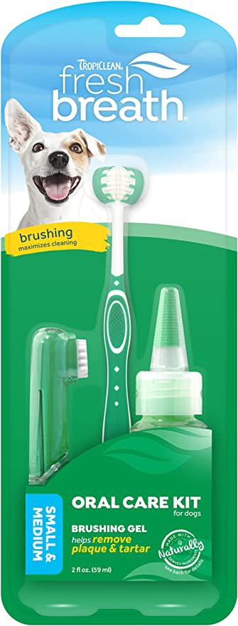 Tropiclean Kit dental para Perros Adultos pequenos y medianos Gel + Cepillos x unidad